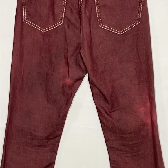 Zara distressed burgundy size 8 jeans .‎ - Picture 5 of 7